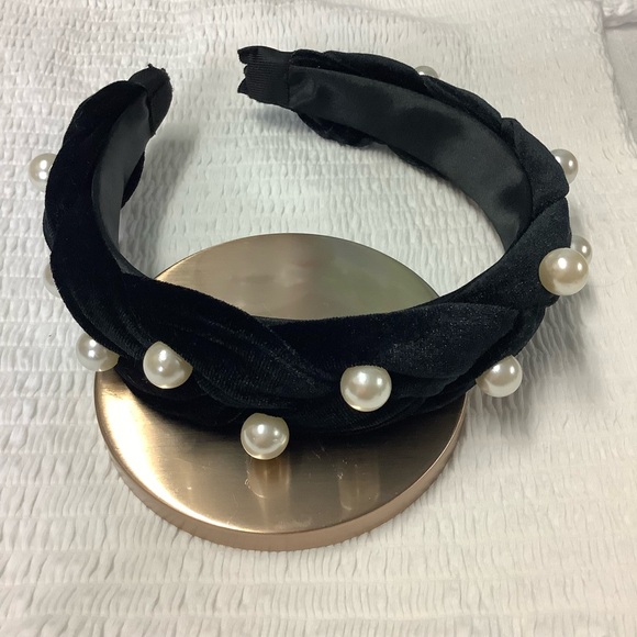 ? Braided style headband with faux pearl accent NWOT